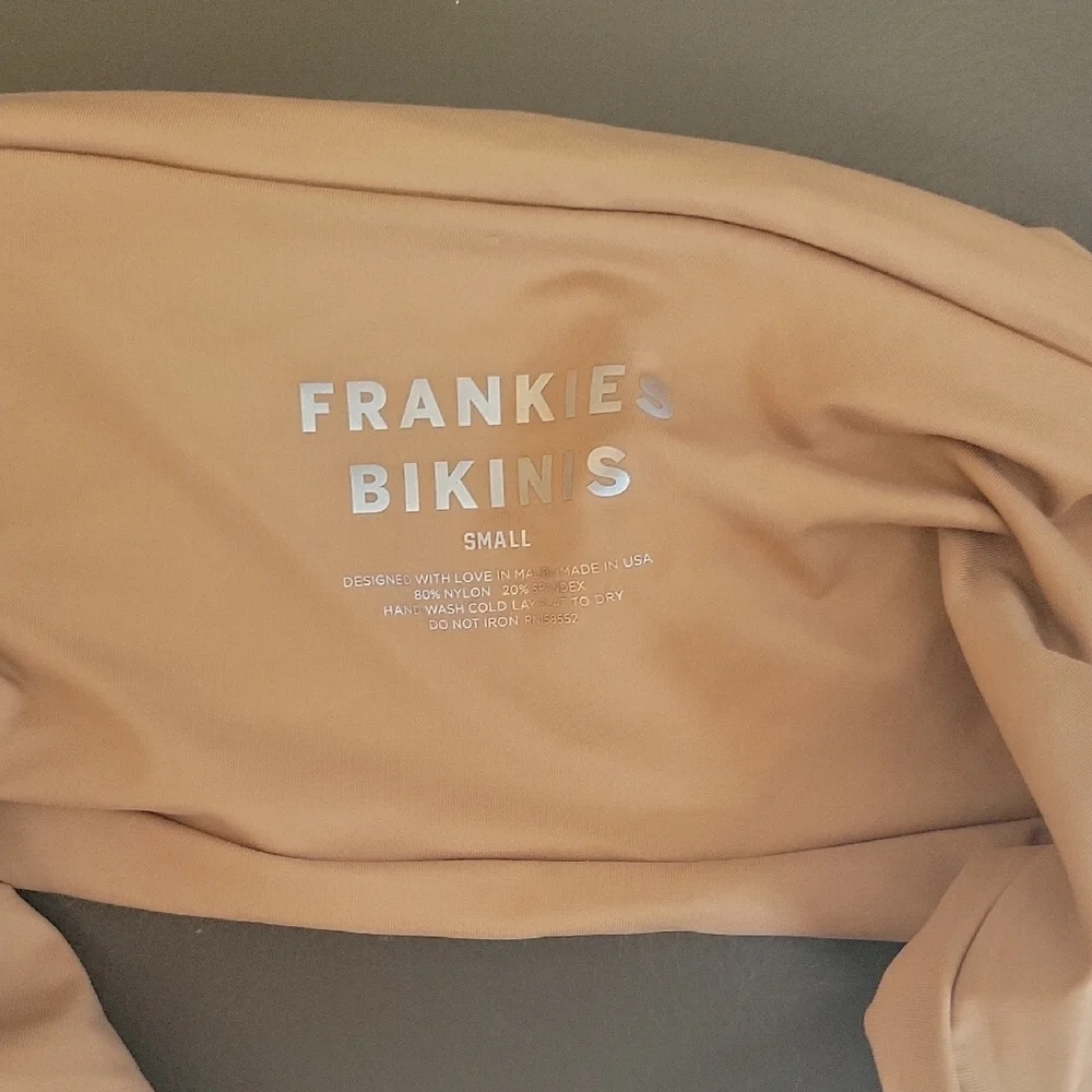 Frankie's Bikinis Classic Tan Bikini  Carrie Bandue Top And Monica Cheeky Bottom